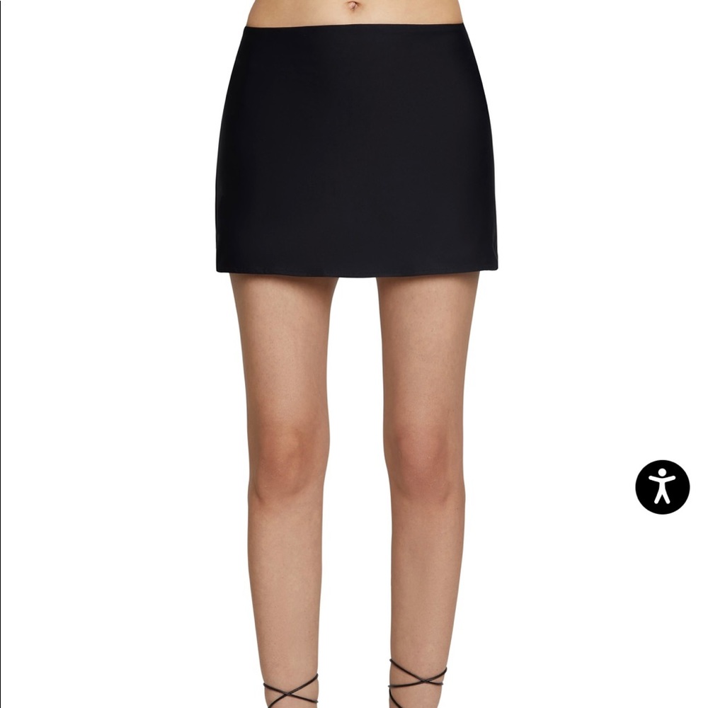 Danielle Guizio Micro Mini Stretch Skirt in Black
